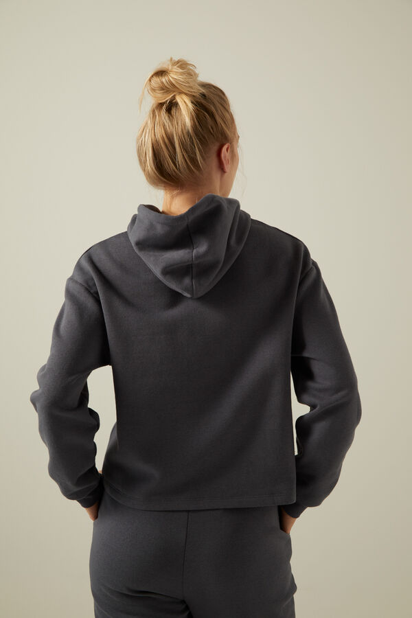 Pieces Sudadera b&aacute;sica capucha azul