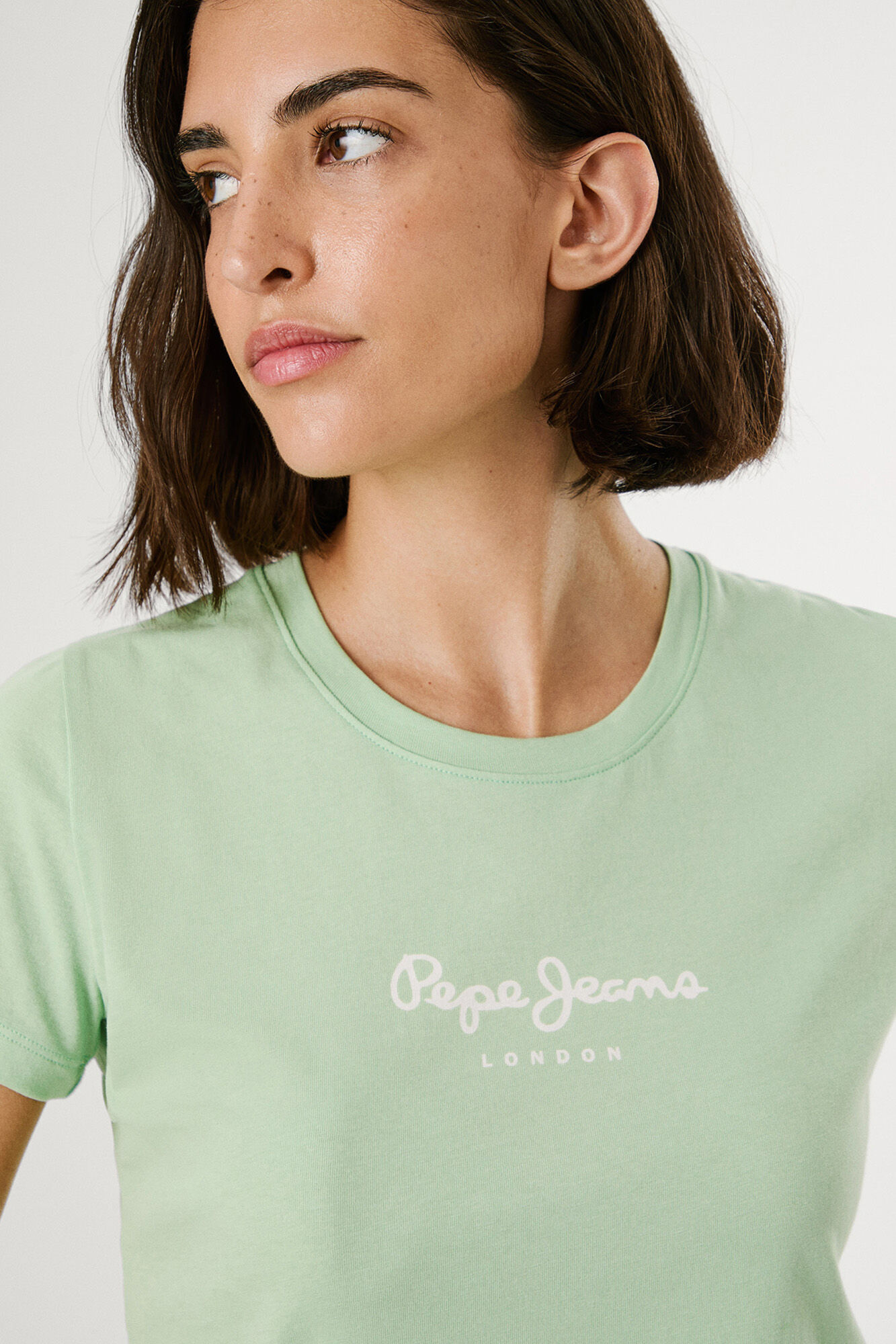 Pepe Jeans Camiseta b&aacute;sica manga corta logo frontal