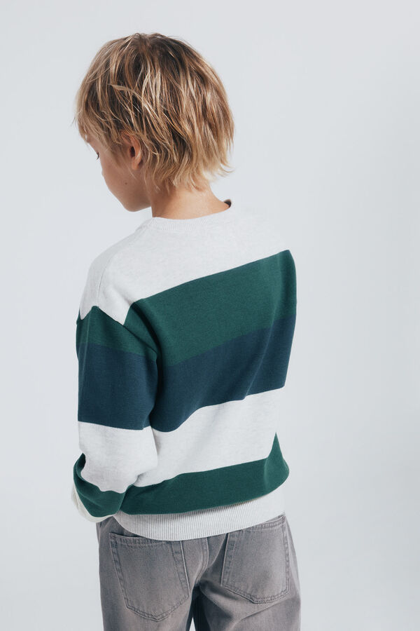 Springfield Kids Basic striped sweater for boys Zelena