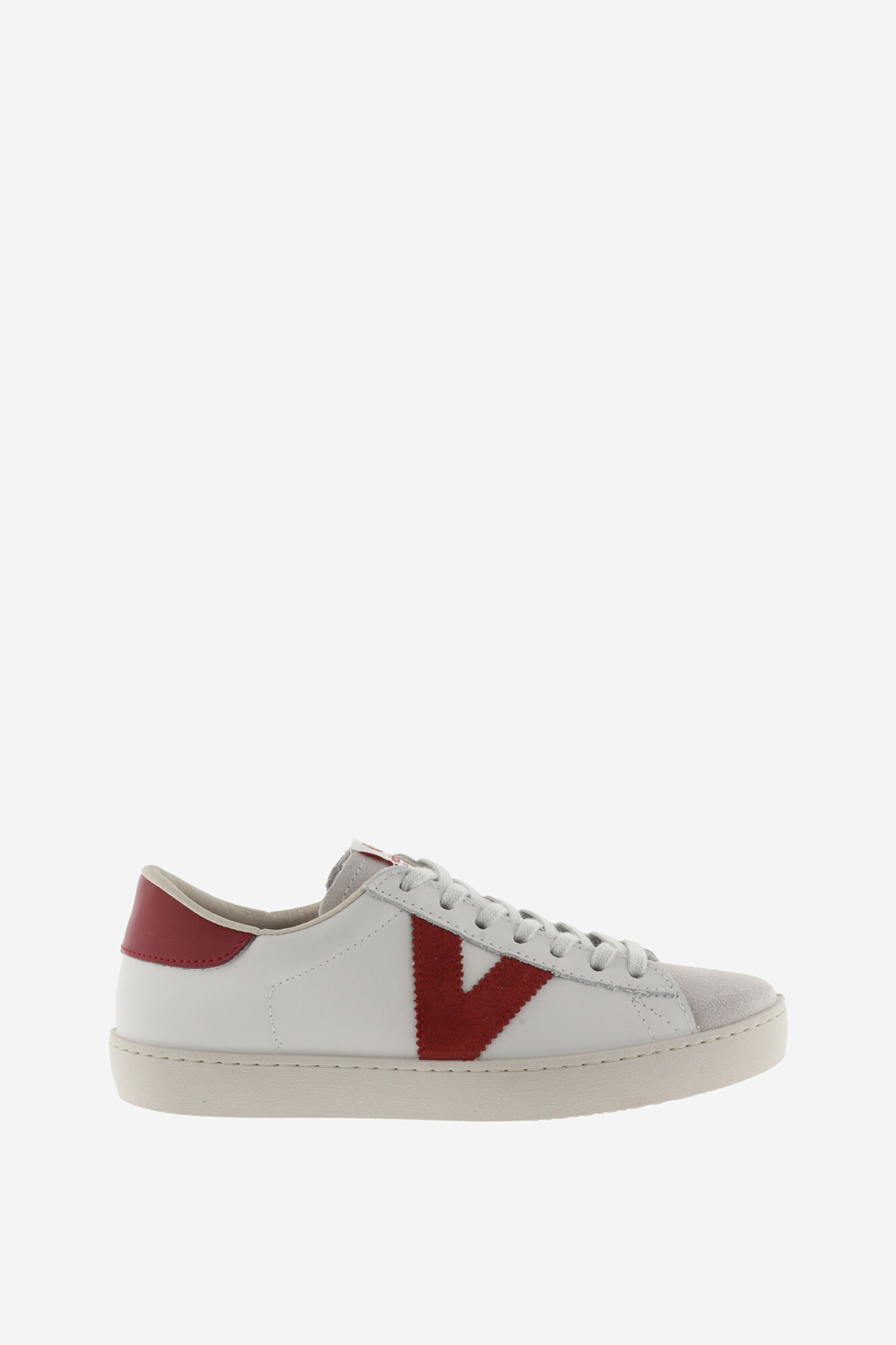 Victoria Zapatillas de piel Victoria Berl&iacute;n con piezas en contraste y puntera de serraje