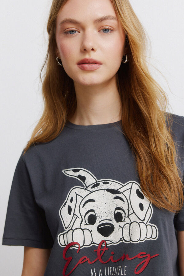 Springfield Majica kratkih rukava sa printom dalmatinaca Siva