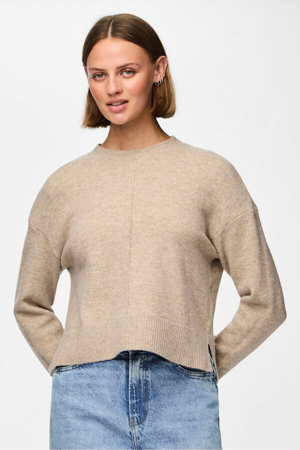 Pieces Jersey punto b&aacute;sico gris