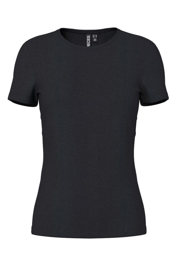 Pieces Camiseta b&aacute;sica negro