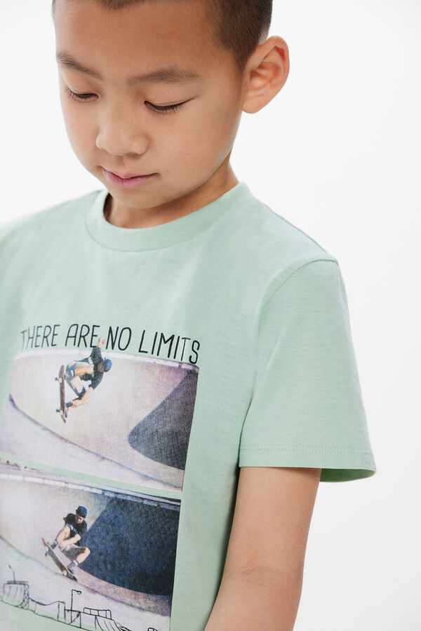 Springfield Camiseta print "no limits" niño estampado verde