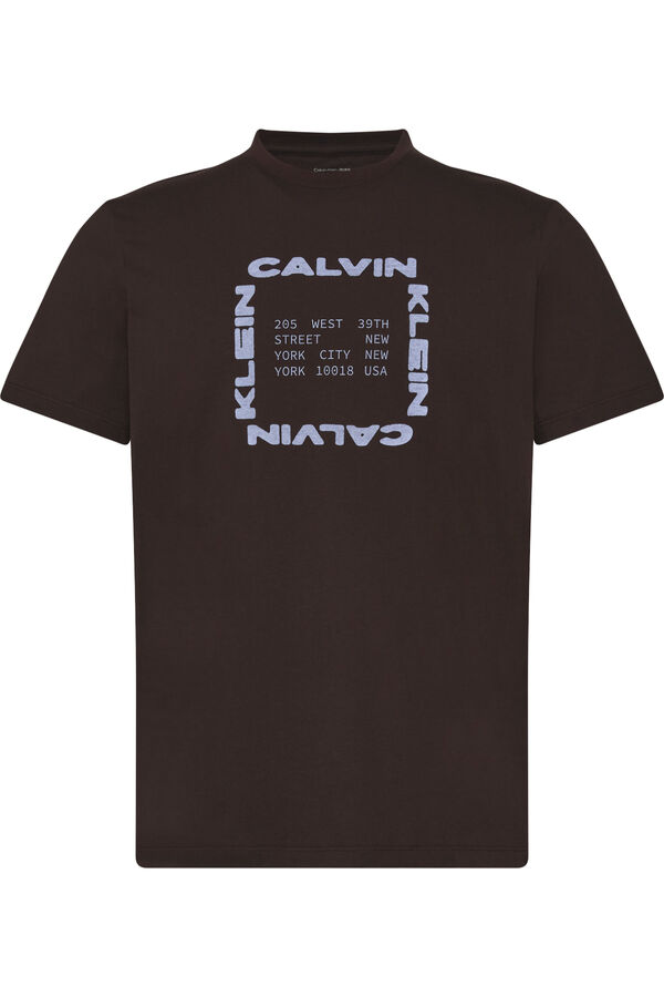 CK Jeans Camiseta gr&aacute;fico frontal marr&oacute;n