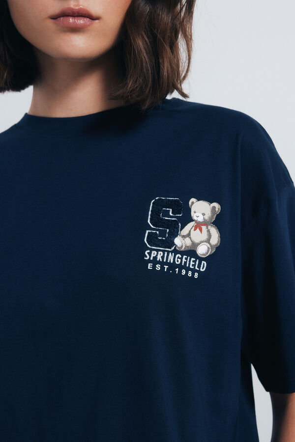 Springfield Camiseta gr&aacute;fica azul