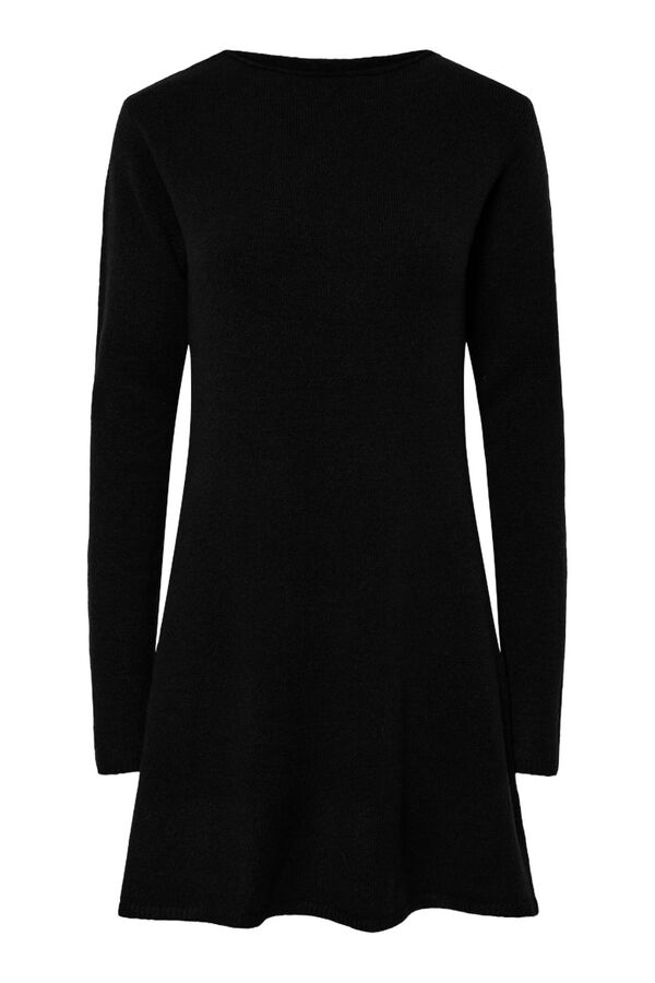Pieces Vestido curto b&aacute;sico de malha preto