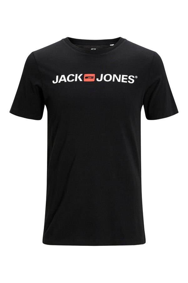 Jack & Jones T-shirt regular com logo preto