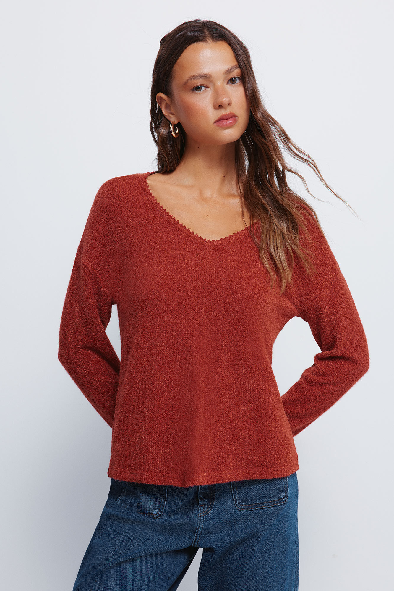 Springfield Zsen&iacute;lia felső csipk&eacute;s dekolt&aacute;zzsal