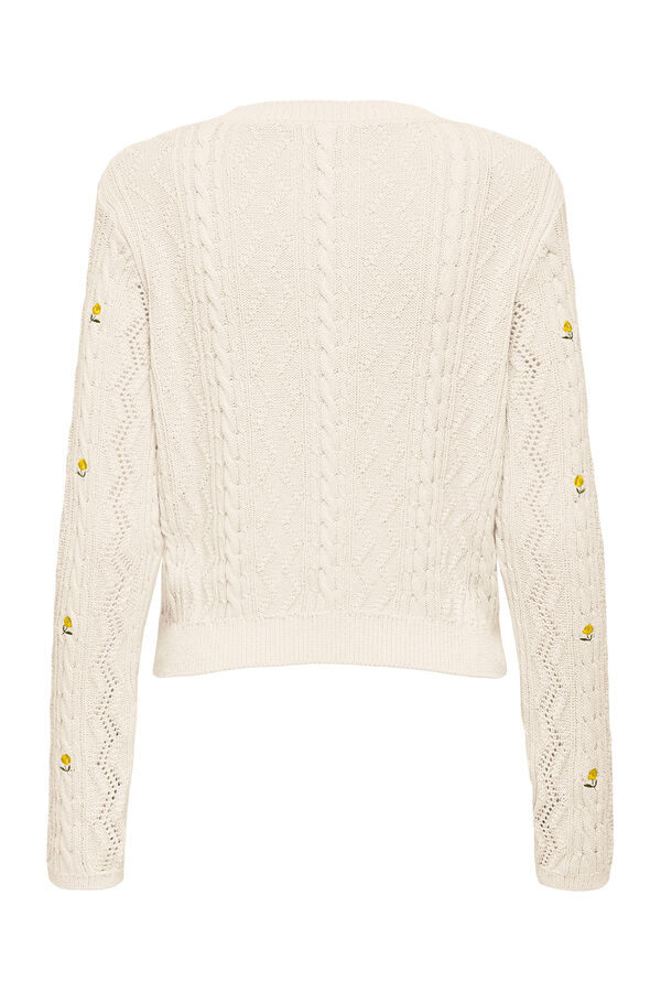 Only Jersey con calados y bordados kaki