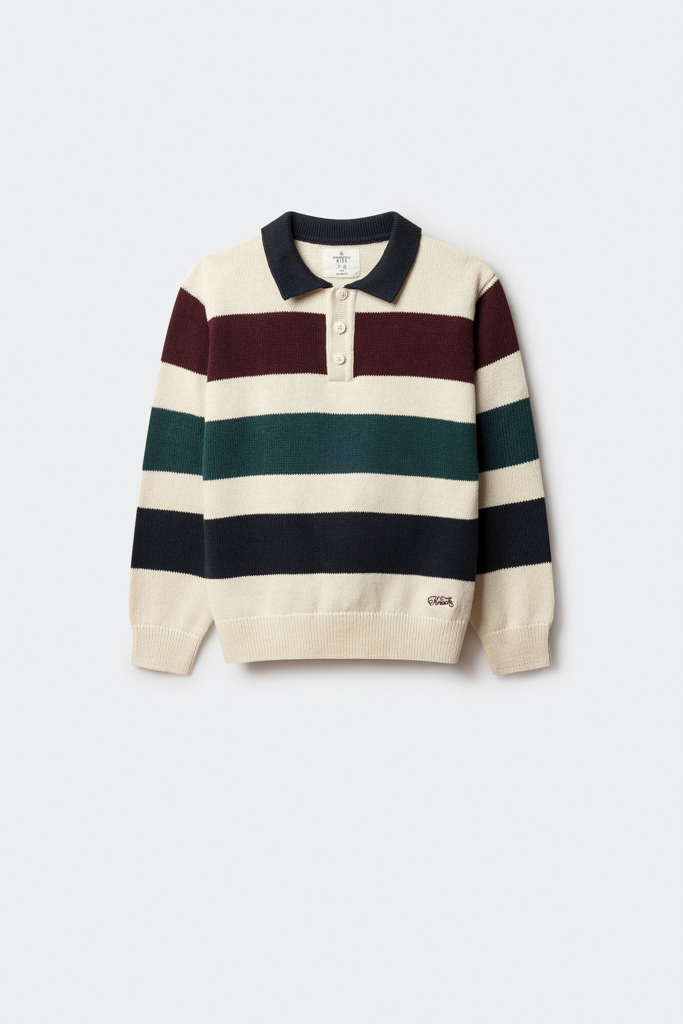 Springfield Kids Sudadera polera rayas ni&ntilde;o