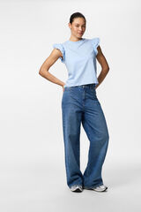 Pieces Top manga corta azul