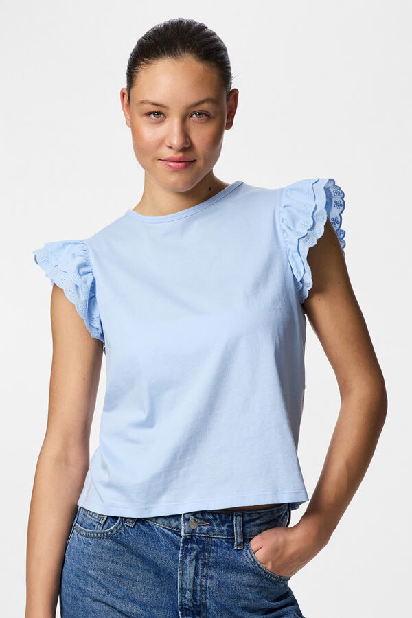 Pieces Top manga corta azul