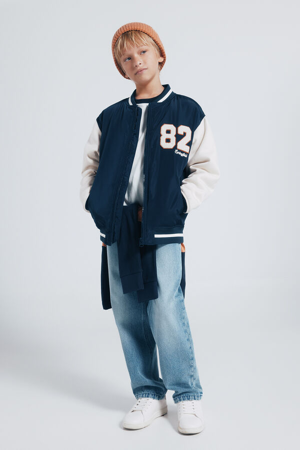 Springfield Kids Boys' varsity baseball jacket Plava