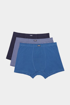 Springfield Pack 3 boxers comfort waist de algodón azul medio