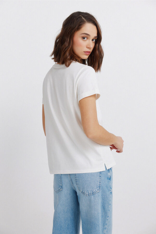 Springfield Majica kratkih rukava sa dezenom Bež