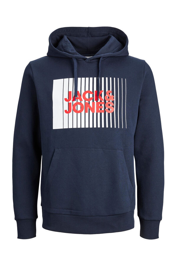 Jack & Jones Sudadera est&aacute;ndar fit capucha azul