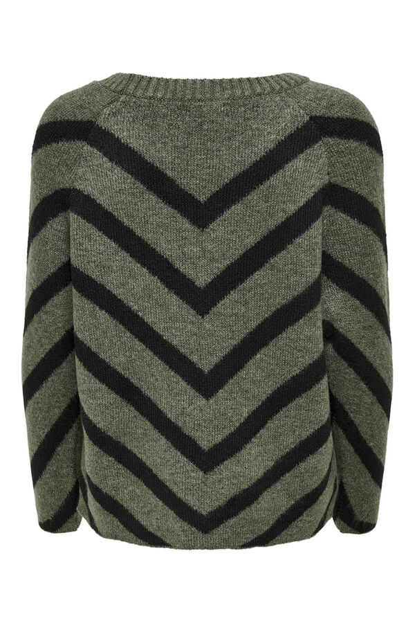 Only Jersey con estampado geom&eacute;trico marr&oacute;n