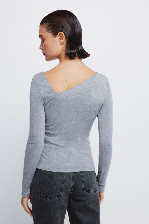 Springfield Majica sa asimetričnim izrez Siva