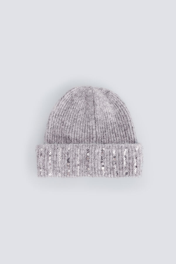 Springfield Kapa pleten sa pozicioniranim šljokicama Siva