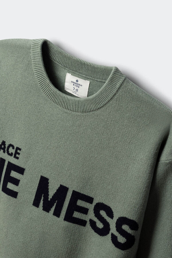 Springfield Kids Dečji džemper „Nered“ Zelena