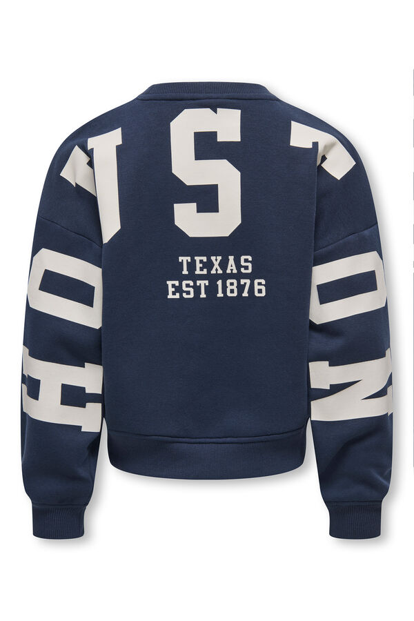 Only Girls Sweatshirt oversize gola redonda azul