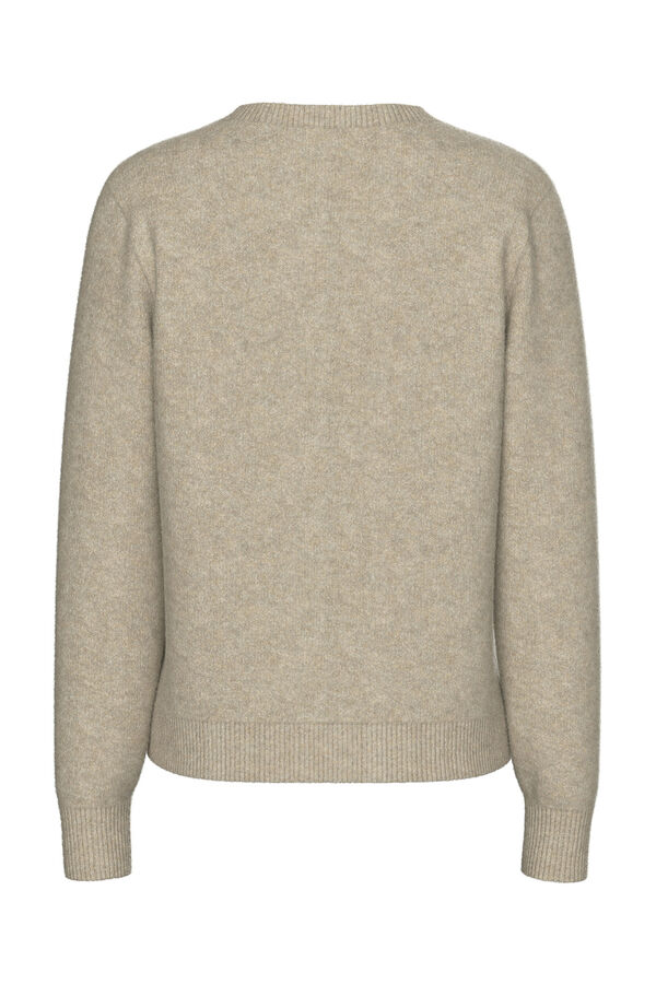 Pieces C&aacute;rdigan botones cuello redondo gris