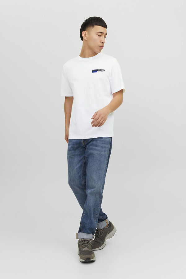 Jack & Jones Camiseta est&aacute;ndar fit blanco