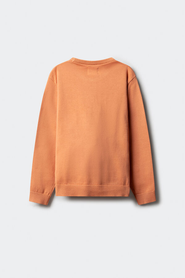 Springfield Kids Osnovni džemper sa štitnicima za laktove za decu Narandžasta