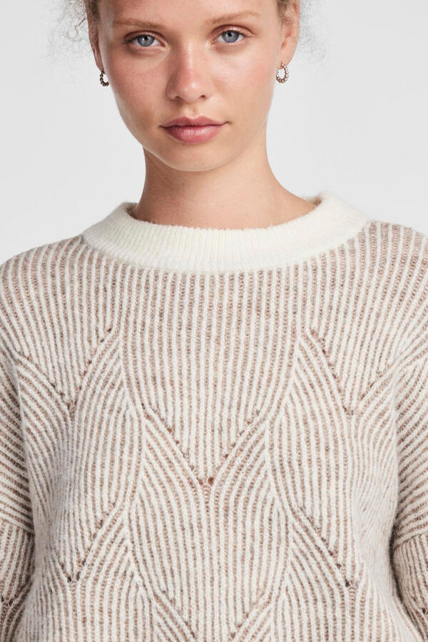 Pieces Knit jumper white