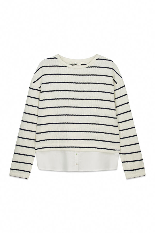 Springfield Majica Chenilla bimateria Bež