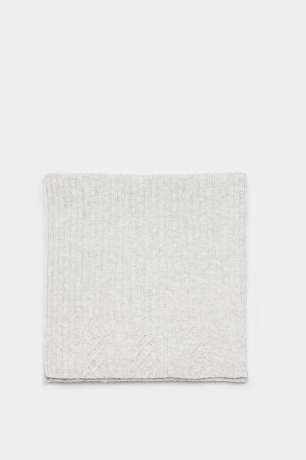 Springfield Pearl ribbed scarf grey
