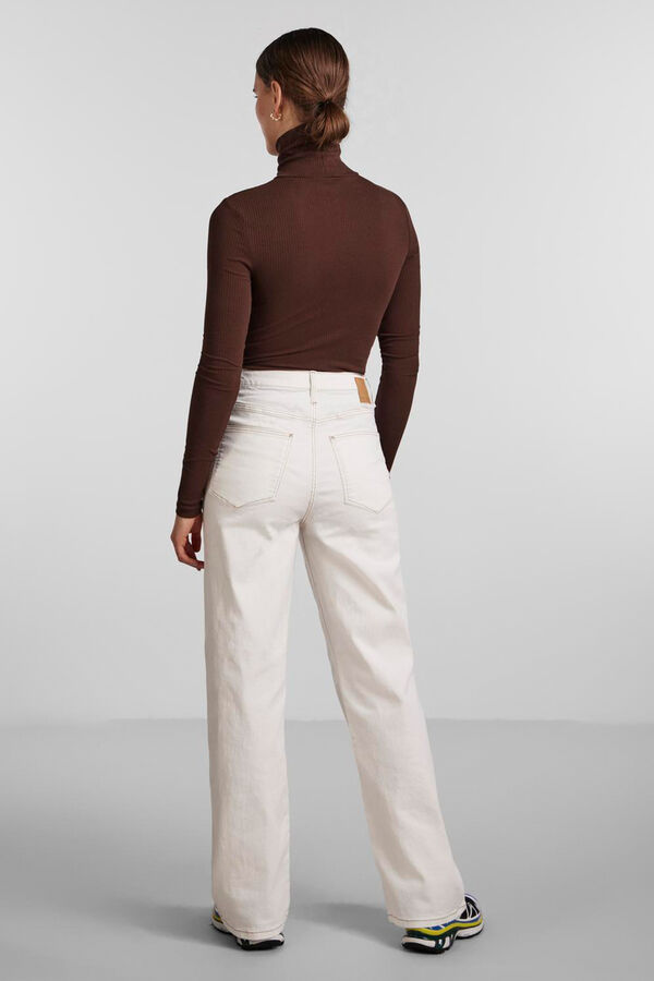 Pieces Cotton top with high neck red