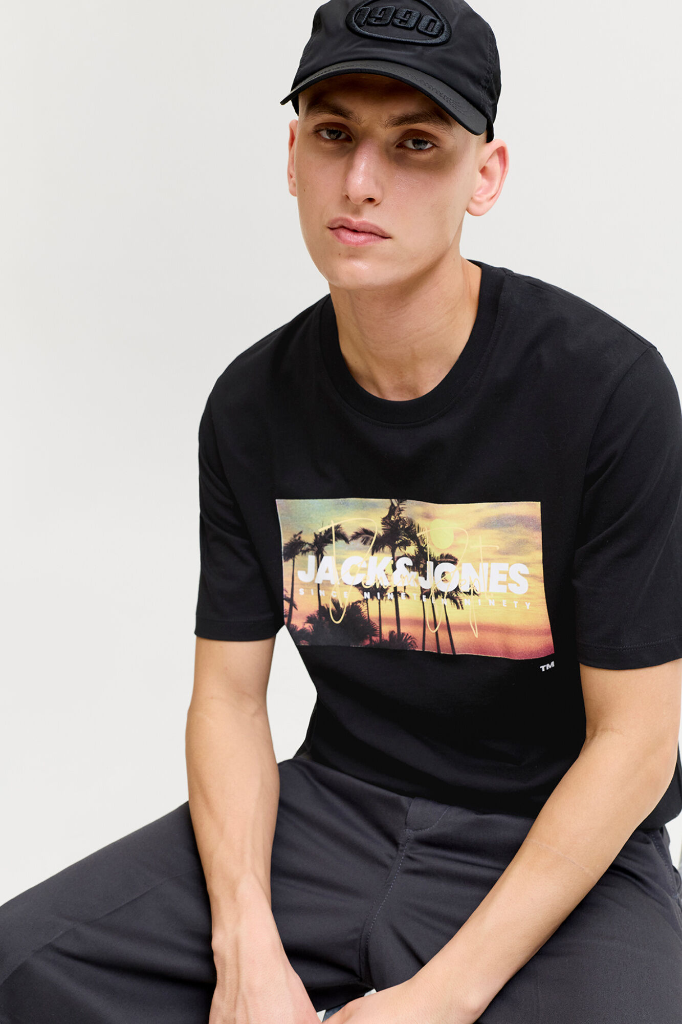 Jack & Jones T-shirt em algod&atilde;o estampada