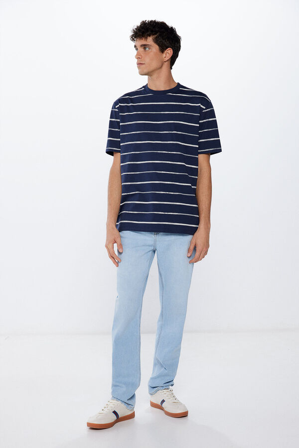 Springfield Watercolour stripes t-shirt blue