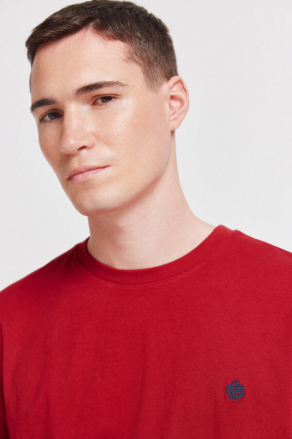 Springfield Camiseta b&aacute;sica logo Springfield rojo