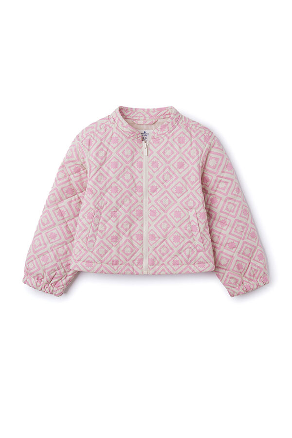 Springfield Girls' printed jacket pink