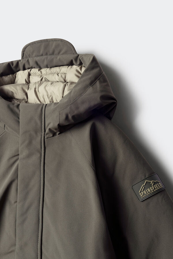 Springfield Kids Smeđa parka jakna za decu Kaki