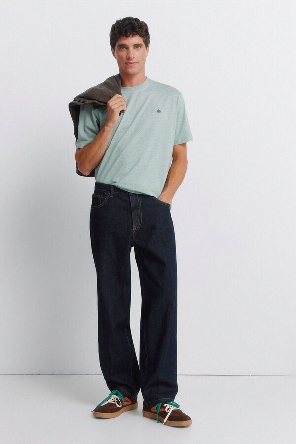 Springfield Osnovna mikroprugasta majica Zelena