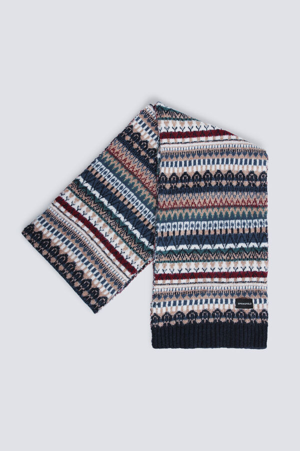 Springfield Raznobojni žakard &scaron;al Plava