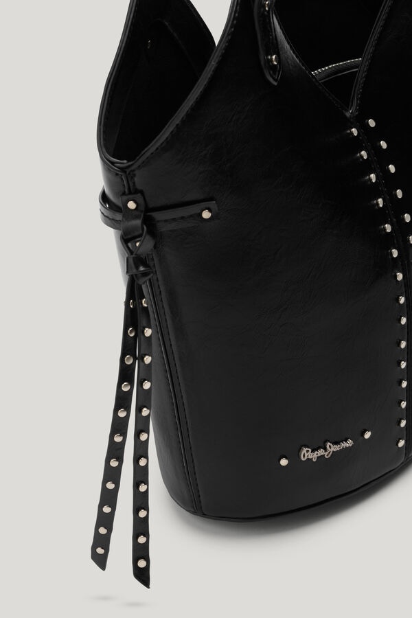 Pepe Jeans Bolso bandolera tachas negro