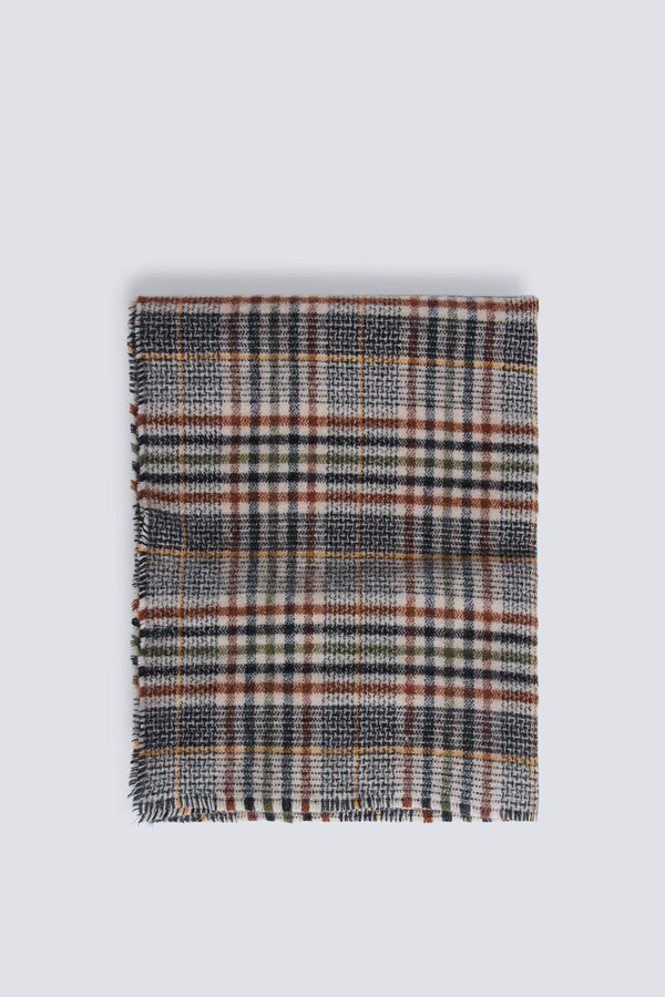 Springfield Mini karirani šal Braon