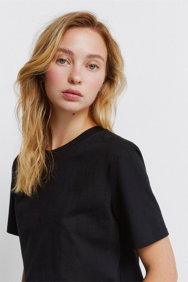 Springfield Cotton basic T-shirt black