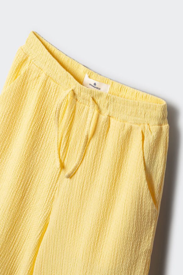 Springfield Kids Lagane culotte pantalone za devojčice Žuta