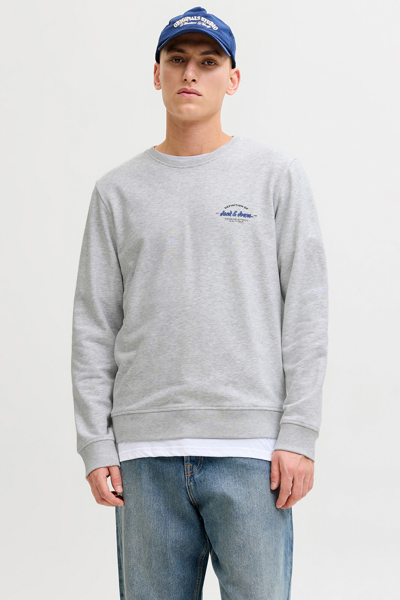 Jack & Jones Sweatshirt b&aacute;sica logo
