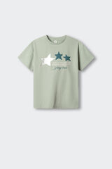 Springfield Kids Majica kratkih rukava "Stay True" za devojčice Zelena