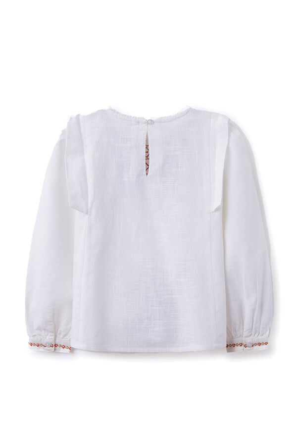 Springfield Girls' embroidered blouse bijela