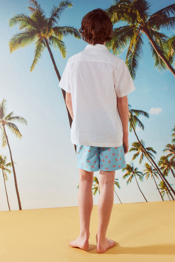 Springfield Kids Dečiji kupaći kostim sa rakovima Plava