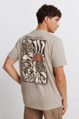 Springfield Springfield logo collage T-shirt brown