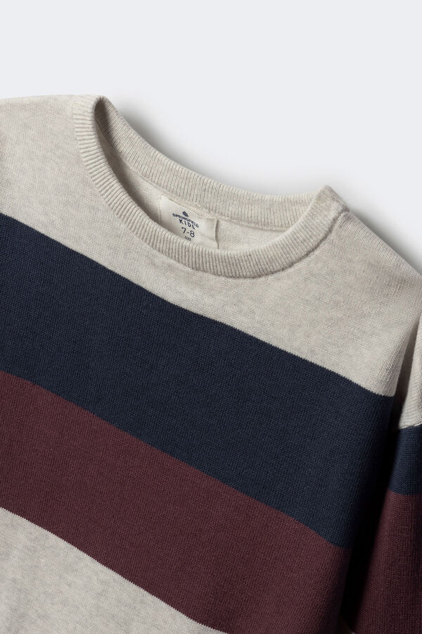 Springfield Kids Basic striped sweater for boys Plava